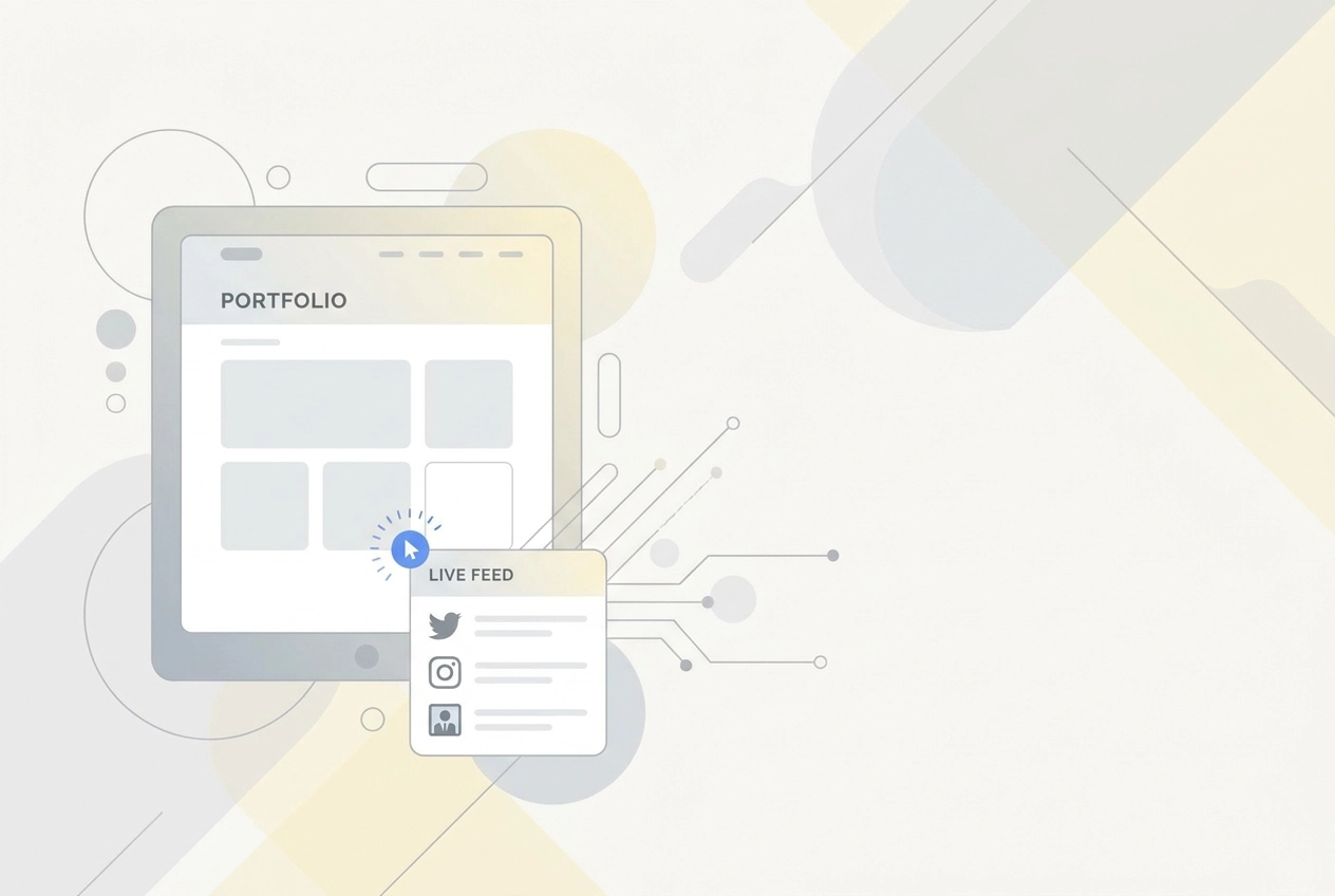 Professional header image for list-based article: How a Live Social Feed Makes Your Portfolio Website Work ...