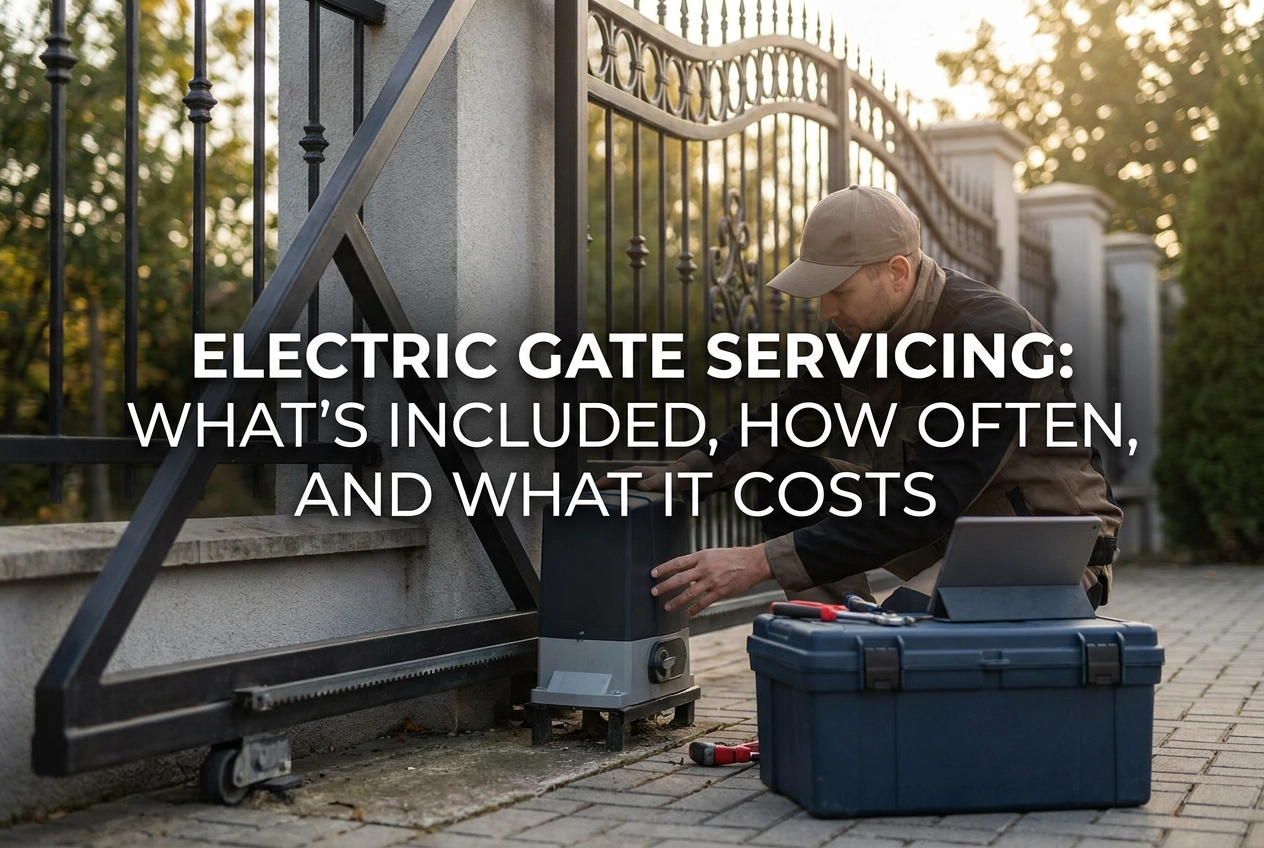 Professional header image for industry analysis: Electric Gate Servicing: What's Included, How Often, and ...