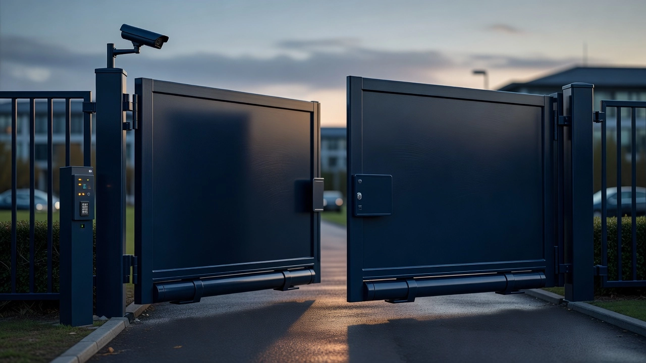 Professional header image for list-based article: Commercial Electric Gates: The Complete UK Buyer's Guide