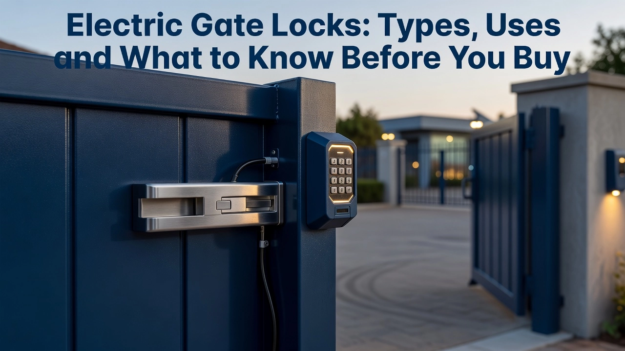 Professional header image for list-based article: Electric Gate Locks: Types, Uses and What to Know Before ...