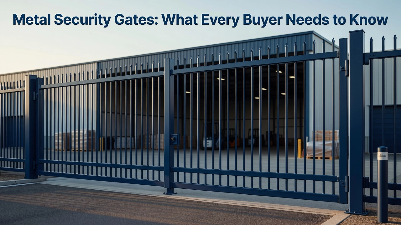Professional header image for list-based article: Metal Security Gates: What Every Buyer Needs to Know