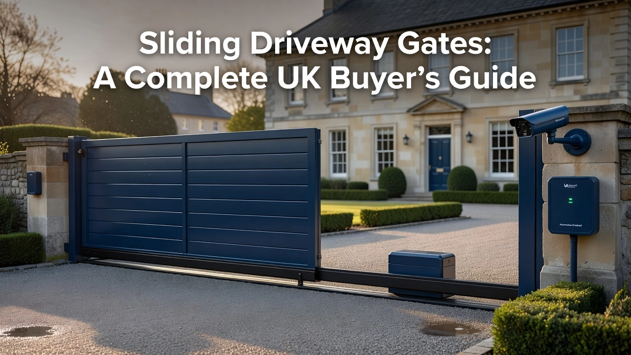 Professional header image for comparison analysis: Sliding Driveway Gates: A Complete UK Buyer's Guide