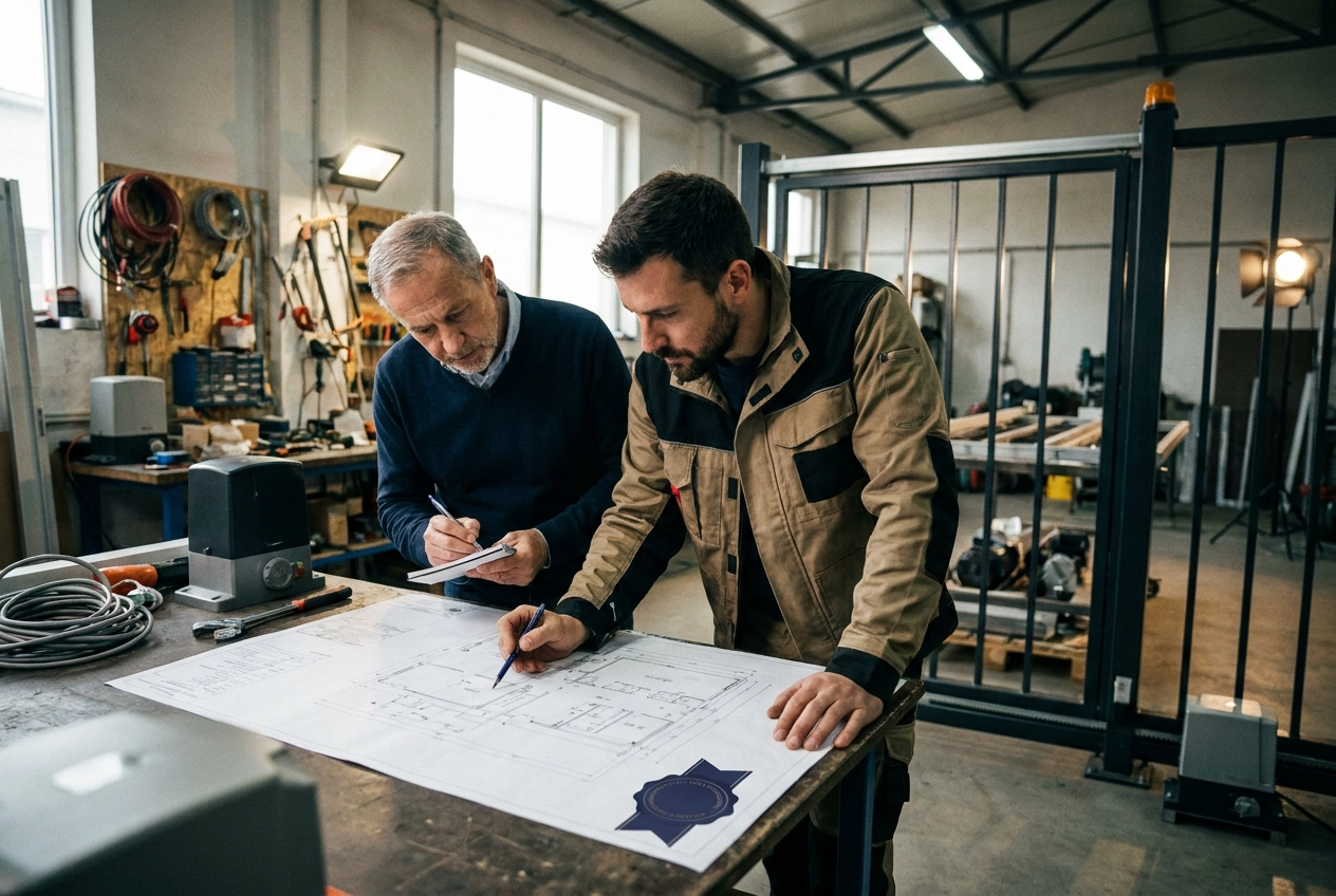 Professional header image for list-based article: Vetting an Electric Gate Installer: Questions That Separa...