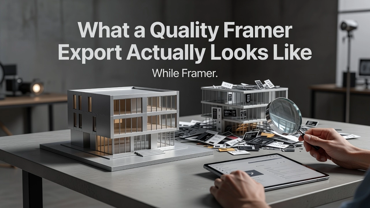 What a Quality Framer Export Actually Looks Like