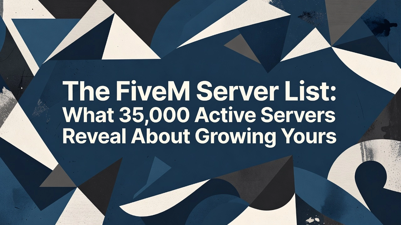 Professional header image for industry analysis: The FiveM Server List: What 35,000 Active Servers Reveal ...