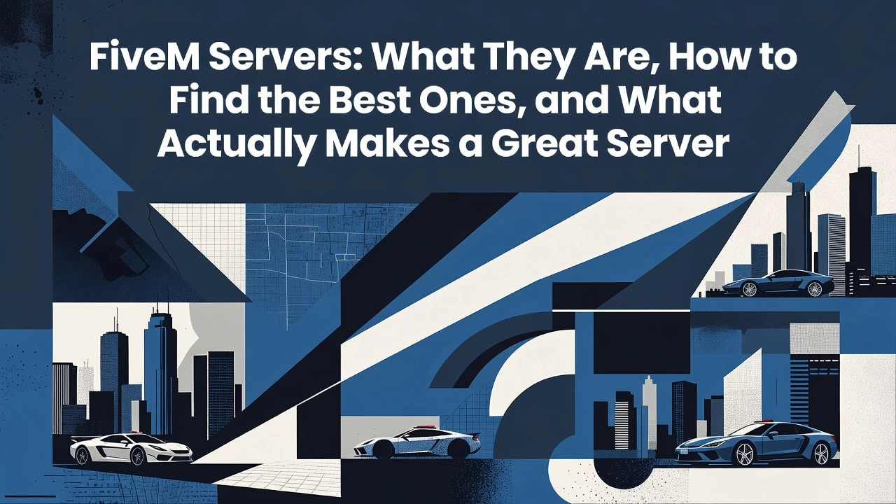 Professional header image for list-based article: FiveM Servers: What They Are, How to Find the Best Ones, ...