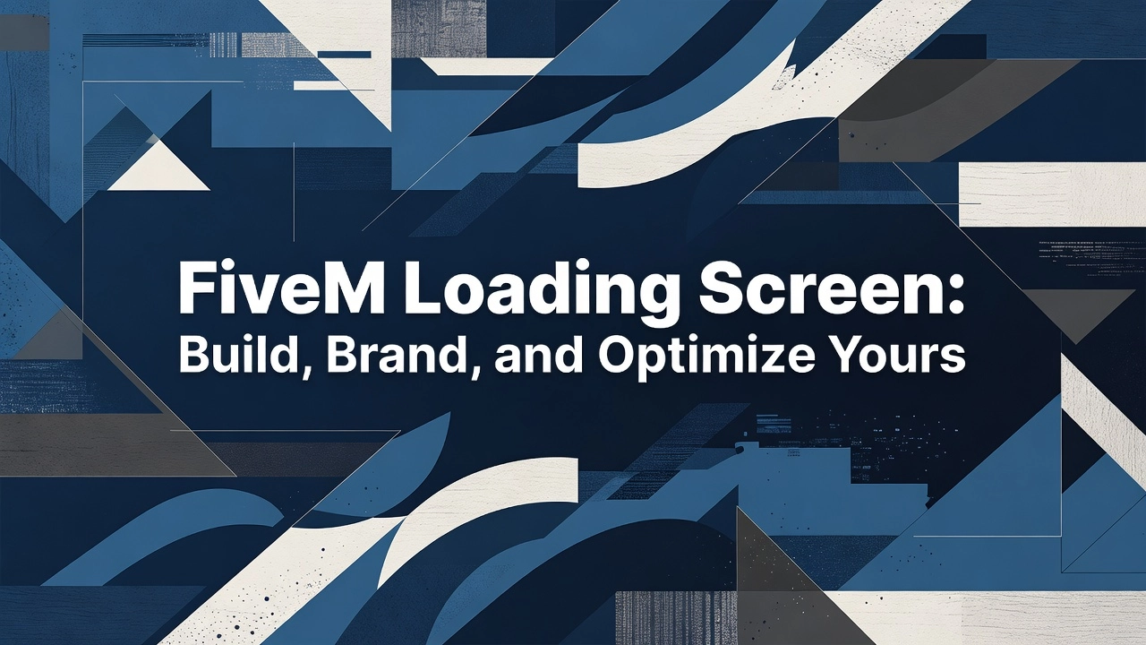 Professional header image for educational tutorial: FiveM Loading Screen: Build, Brand, and Optimize Yours
