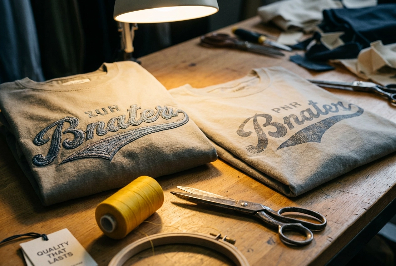 Custom Logo T-Shirts: Why Embroidery Beats Printing for Quality That Lasts