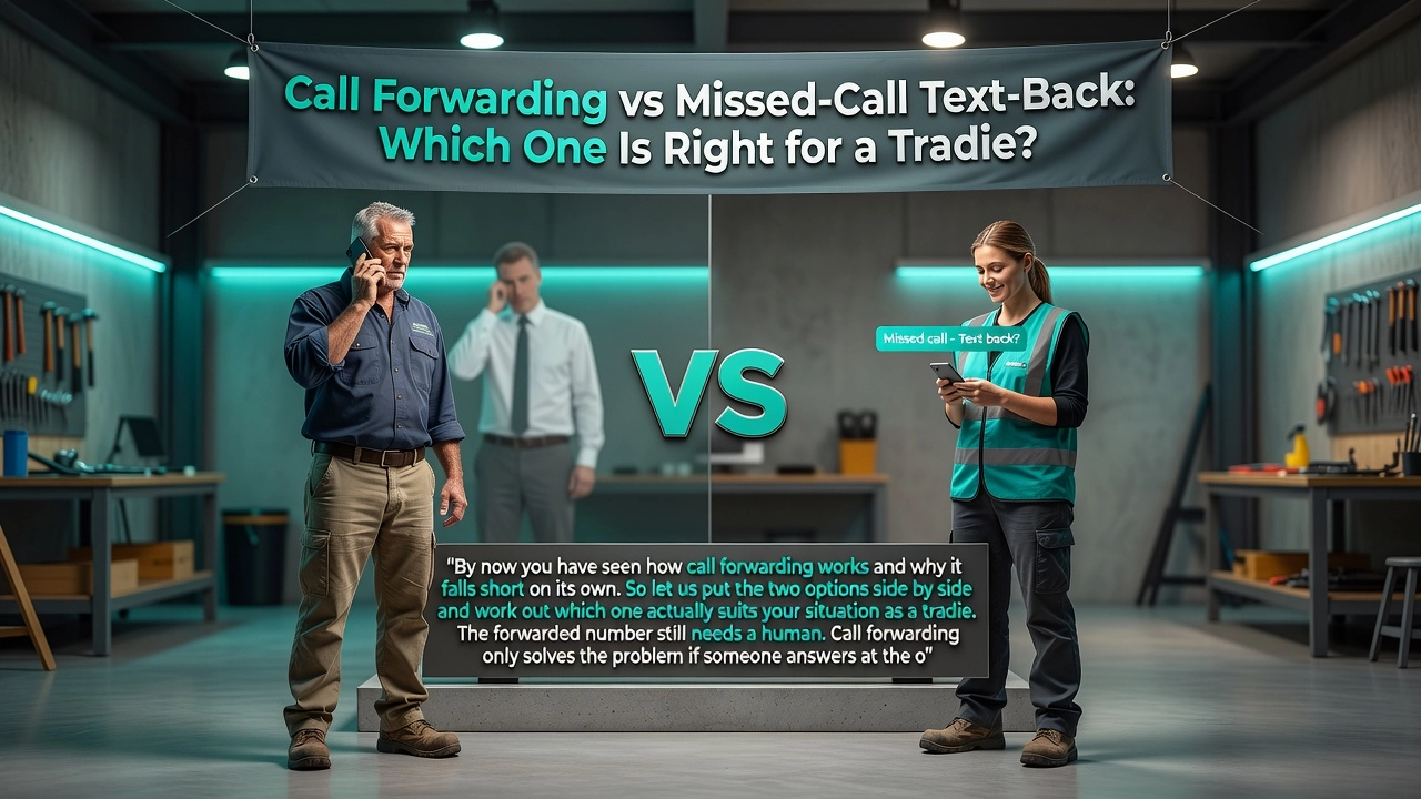 Call Forwarding vs Missed-Call Text-Back: Which One Is Right for a Tradie?