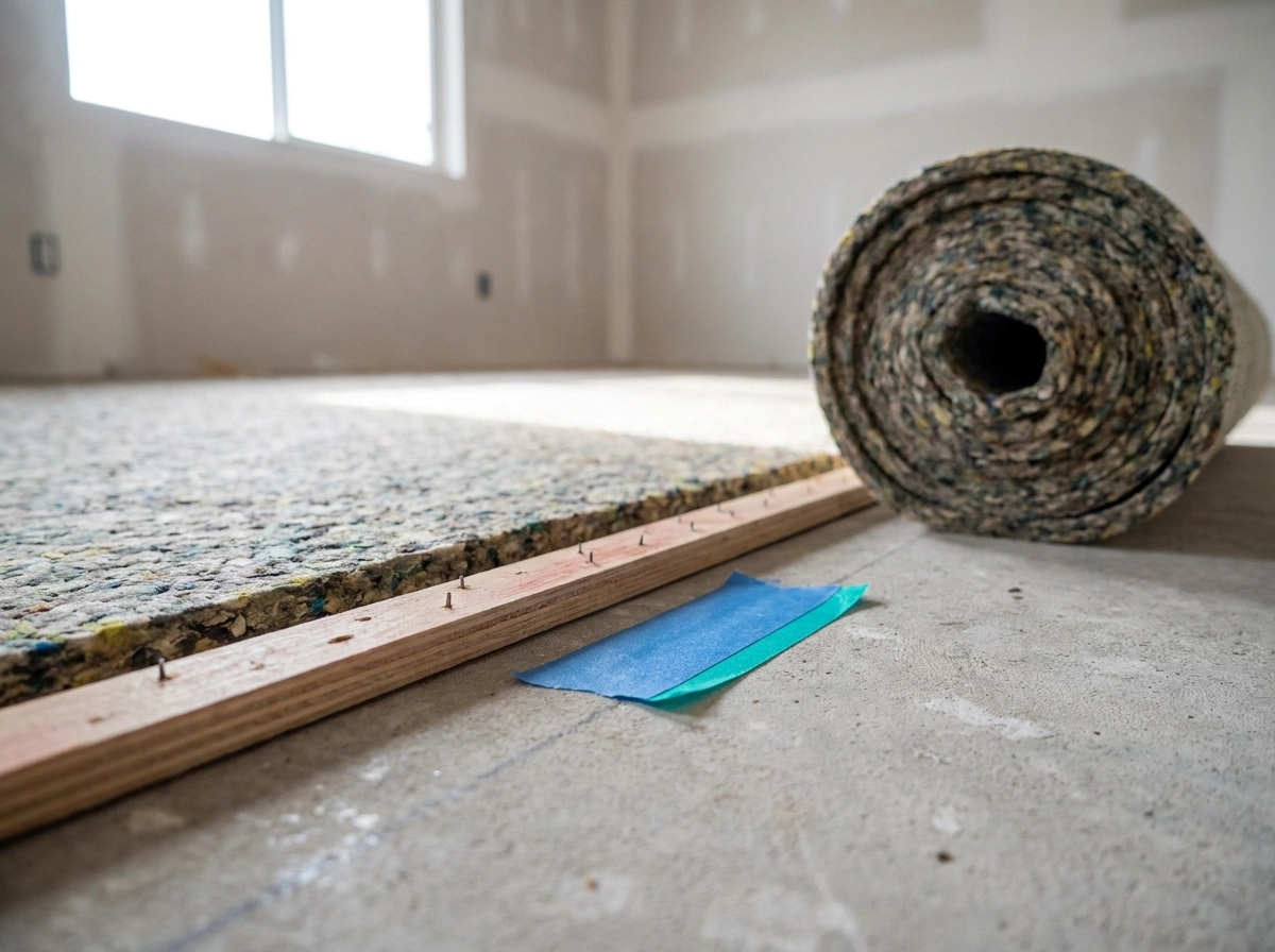 Stage 3: Cushion, Underlayment, and Tack Strip