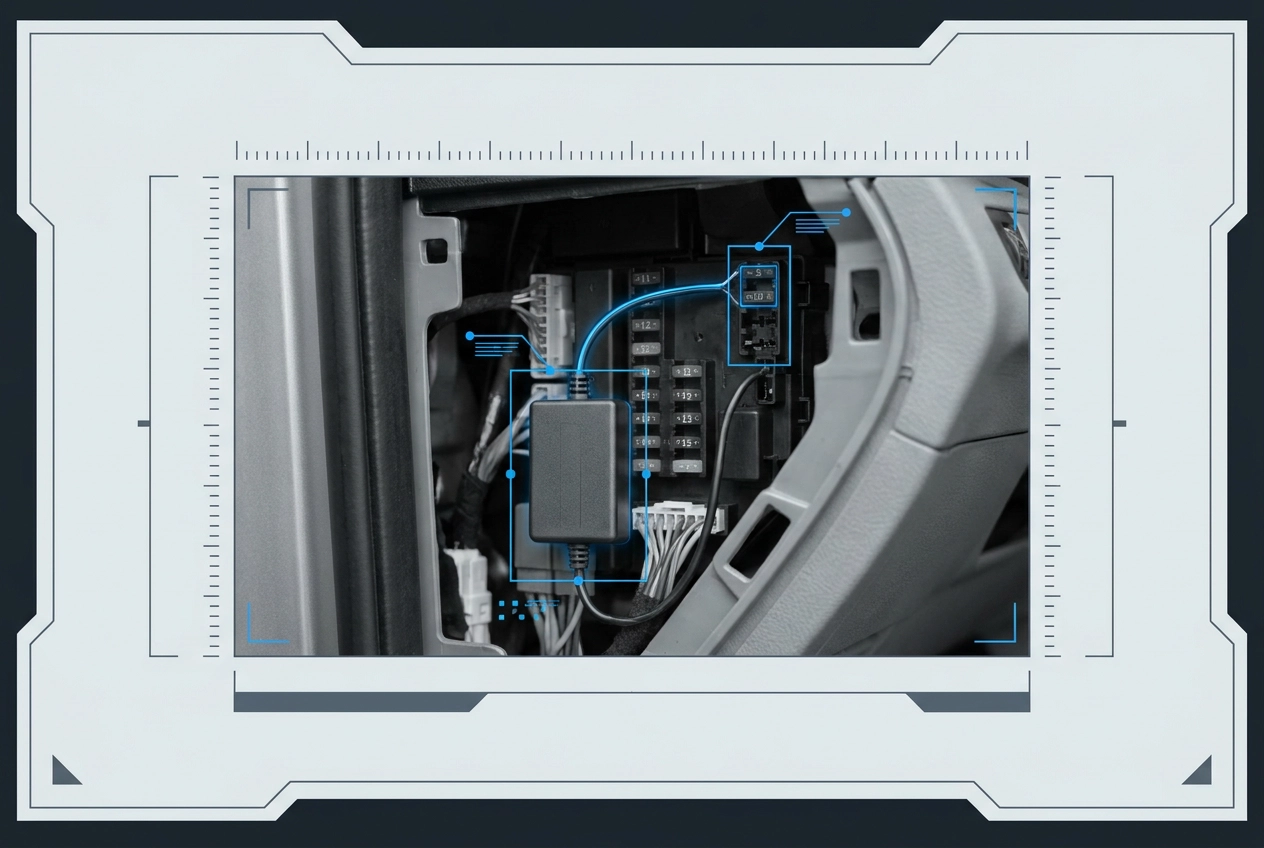 Professional header image for educational tutorial: Hardwire Kit for Phone Dashcam: Why Canadian Drivers Need...