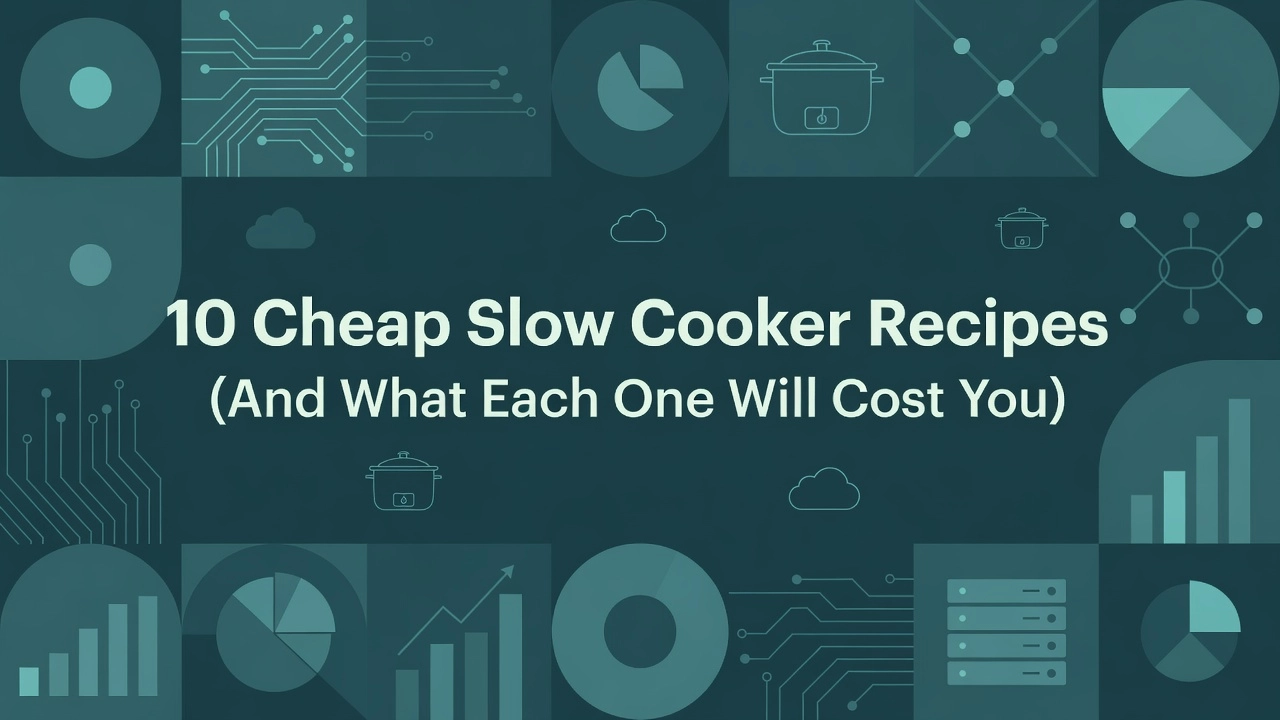 Professional header image for list-based article: 10 Cheap Slow Cooker Recipes (And What Each One Will Cost...