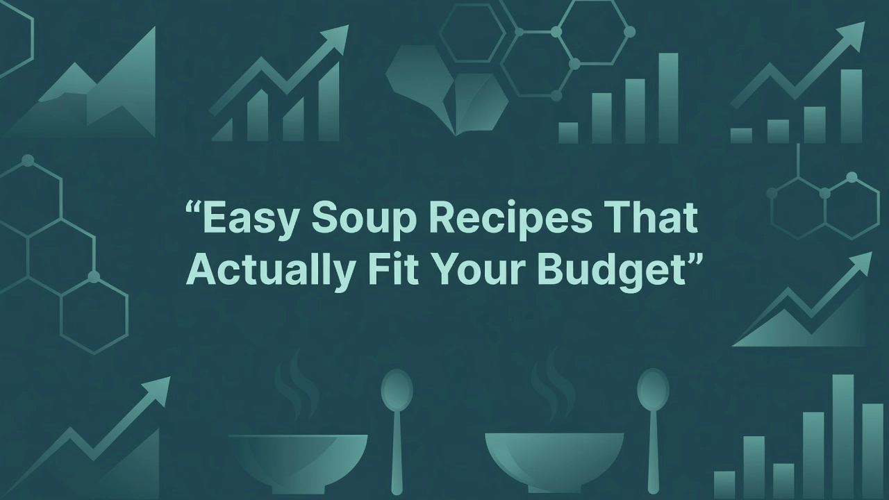 Professional header image for list-based article: Easy Soup Recipes That Actually Fit Your Budget