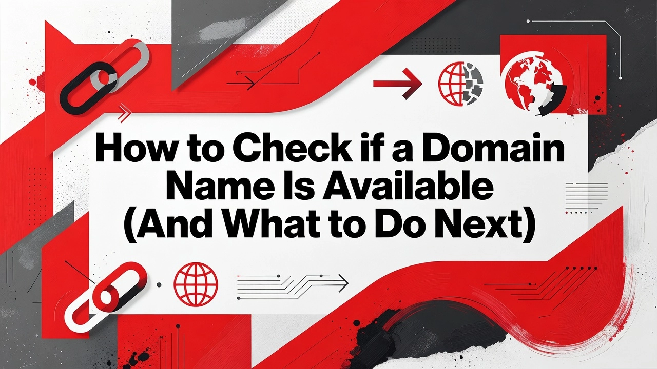 Professional header image for step-by-step guide: How to Check if a Domain Name Is Available (And What to D...