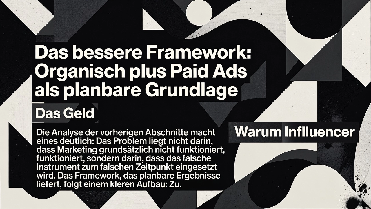 Das bessere Framework: Organisch plus Paid Ads als planbare Grundlage Das bessere Framework: Organisch plus Paid Ads als planbare Grundlage