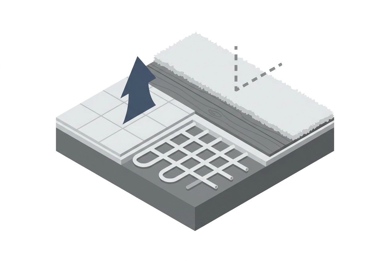 Professional header image for comparison analysis: Underfloor Heating and Flooring in Ireland: Which Floors ...