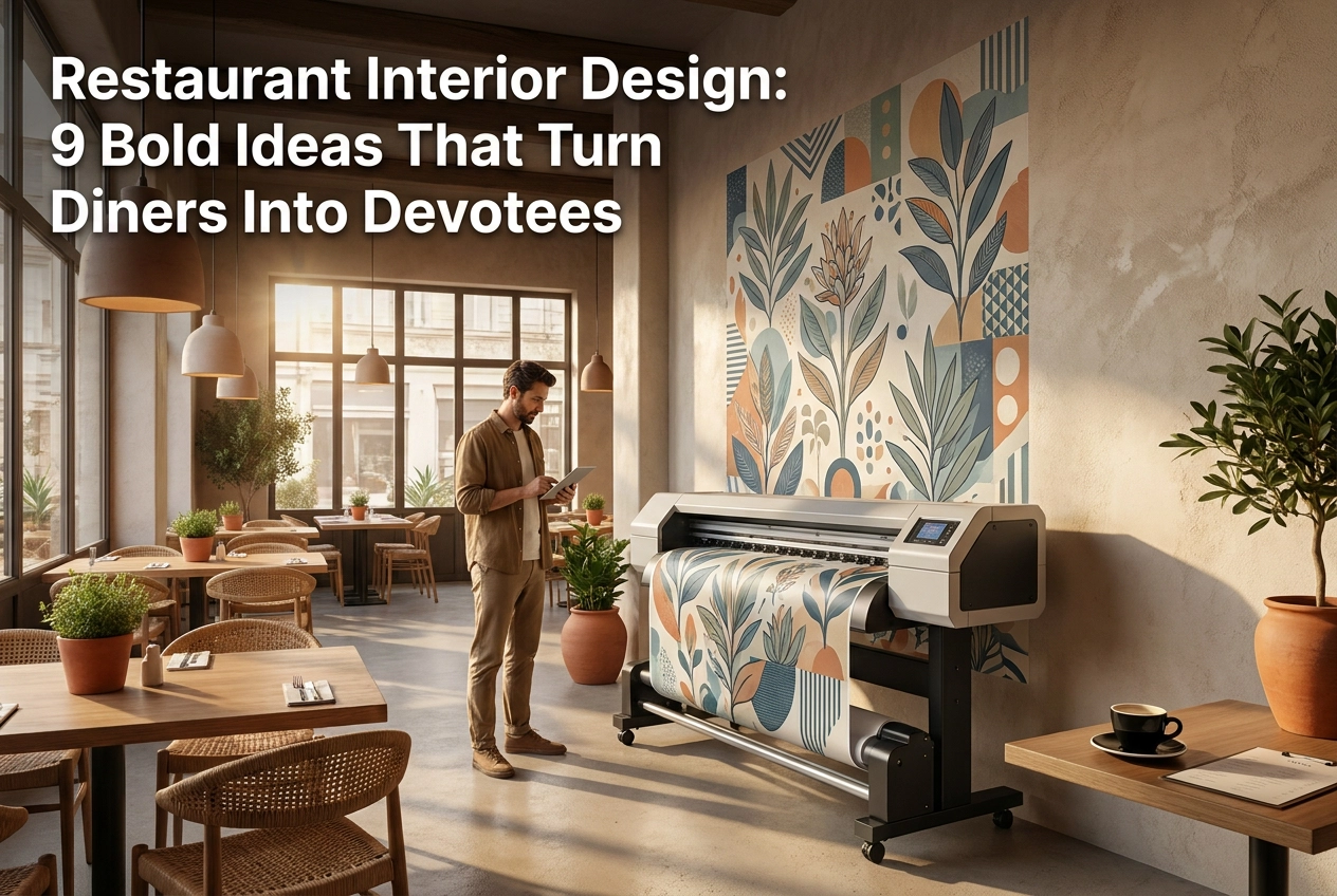 Professional header image for list-based article: Restaurant Interior Design: 9 Bold Ideas That Turn Diners...