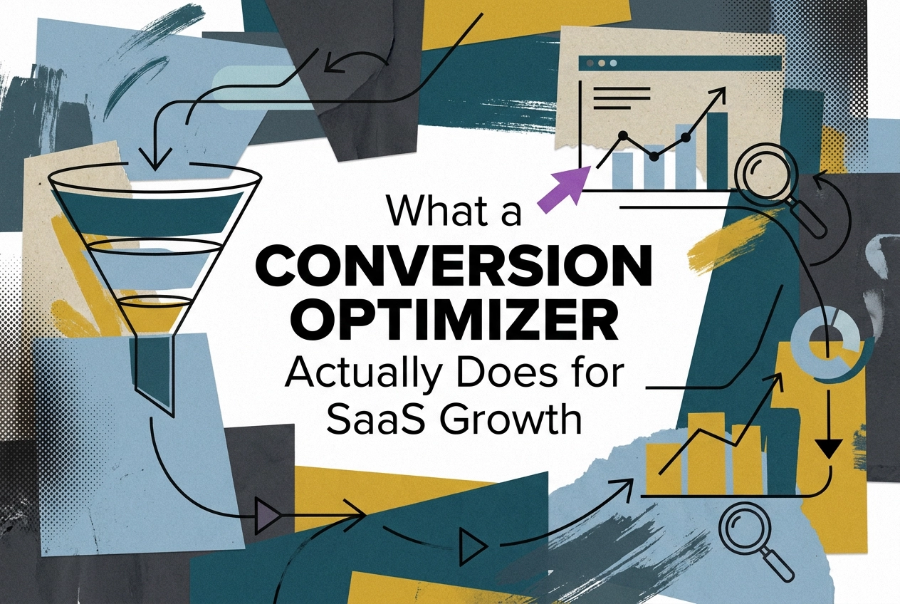 Professional header image for industry analysis: What a Conversion Optimizer Actually Does for SaaS Growth