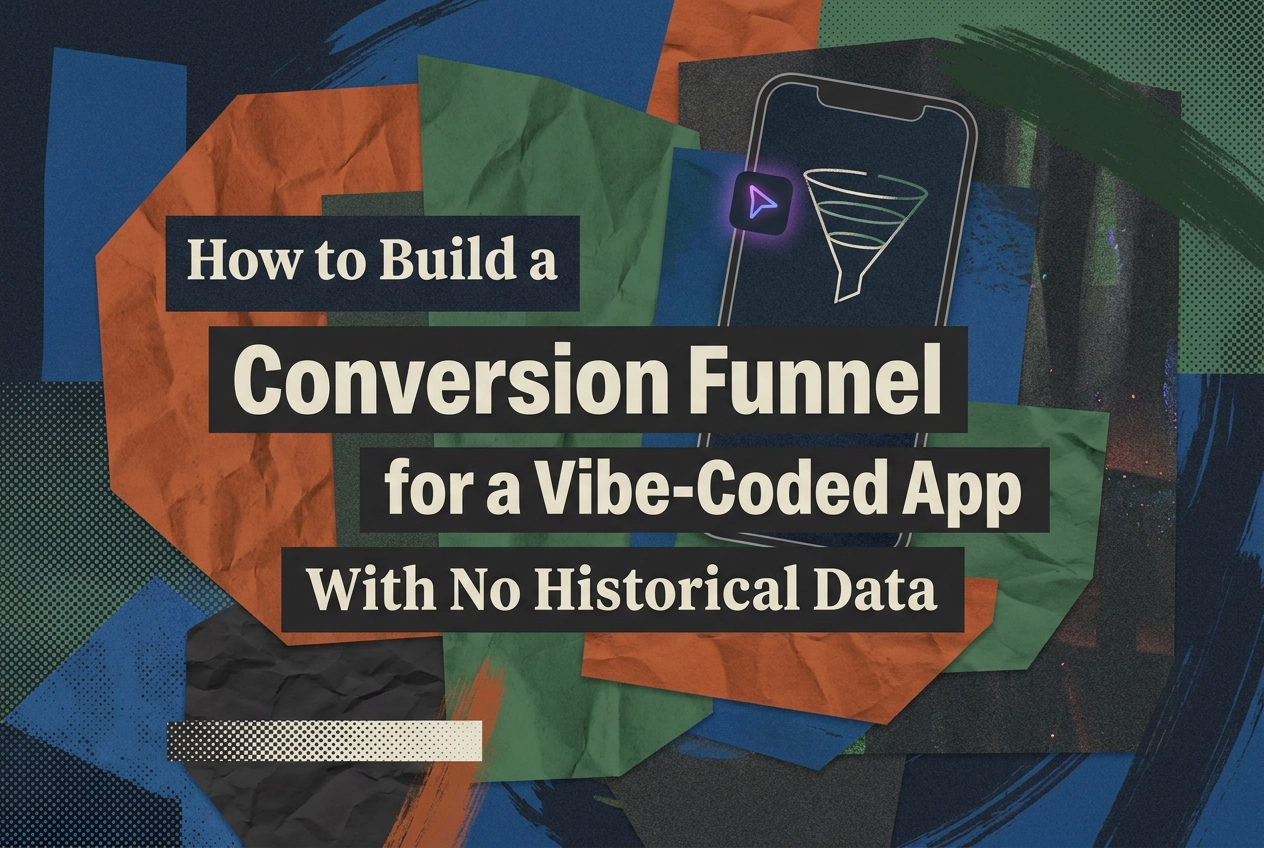 Professional header image for step-by-step guide: How to Build a Conversion Funnel for a Vibe-Coded App Wit...