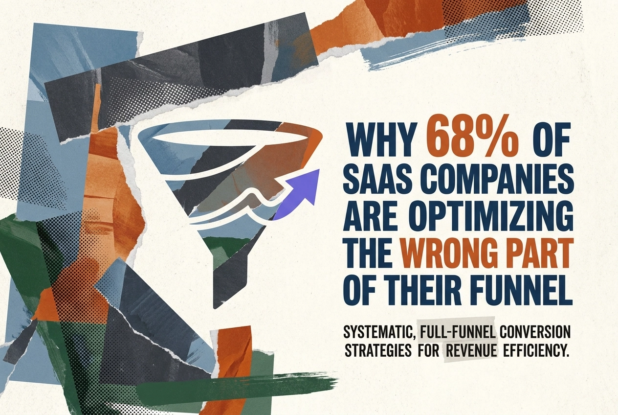 Professional header image for industry analysis: Why 68% of SaaS Companies Are Optimizing the Wrong Part o...