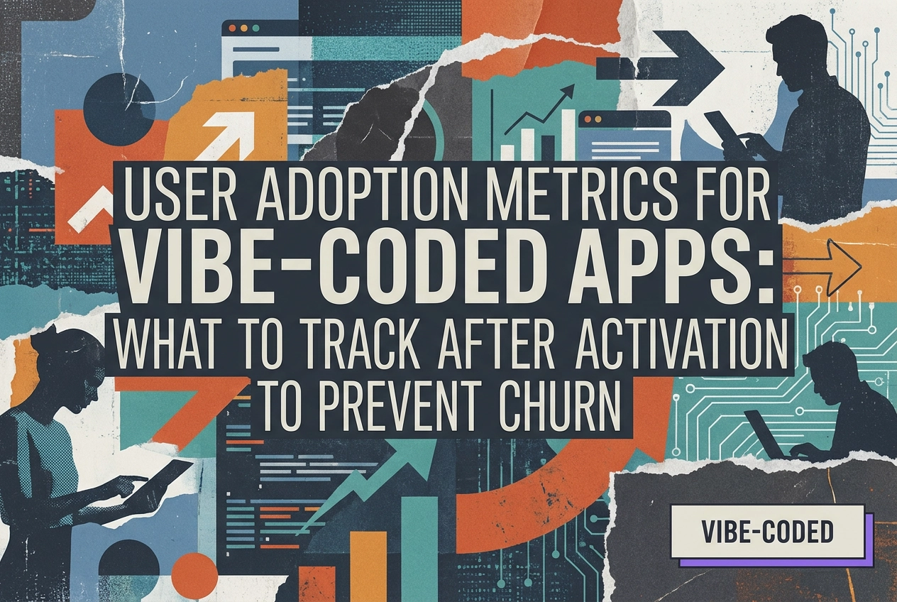 Professional header image for industry analysis: User Adoption Metrics for Vibe-Coded Apps: What to Track ...