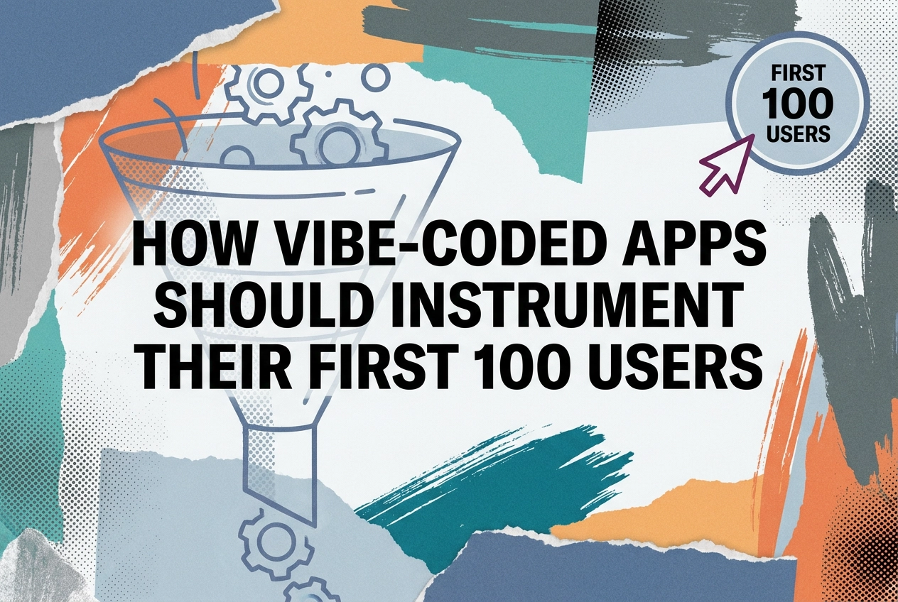 Professional header image for step-by-step guide: How Vibe-Coded Apps Should Instrument Their First 100 Users