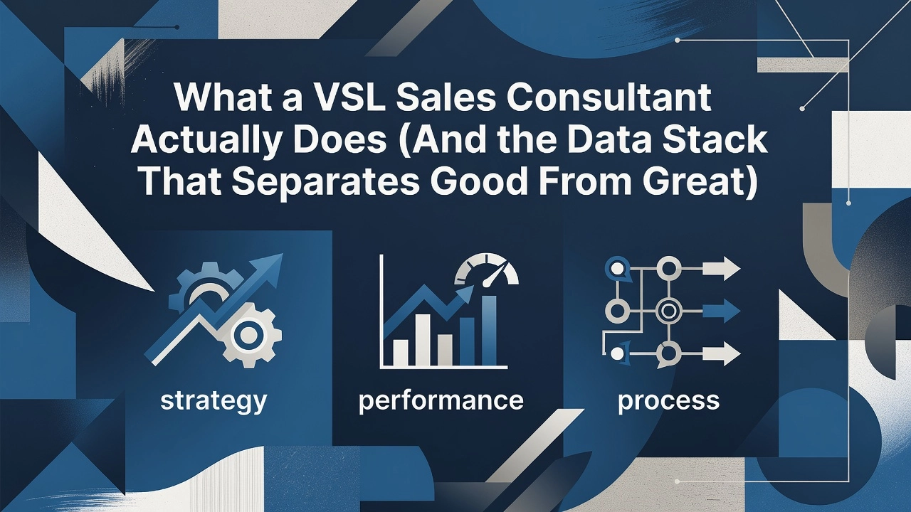 What a VSL Sales Consultant Actually Does (And the Data Stack That Separates Good From Great)