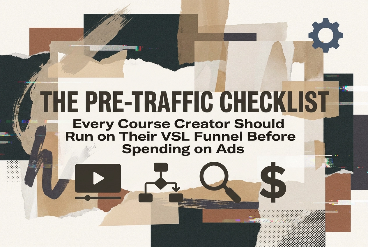 The Pre-Traffic Checklist Every Course Creator Should Run on Their VSL Funnel Before Spending on Ads