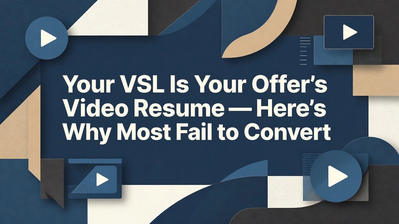 Your VSL Is Your Offer's Video Resume — Here's Why Most Fail to Convert