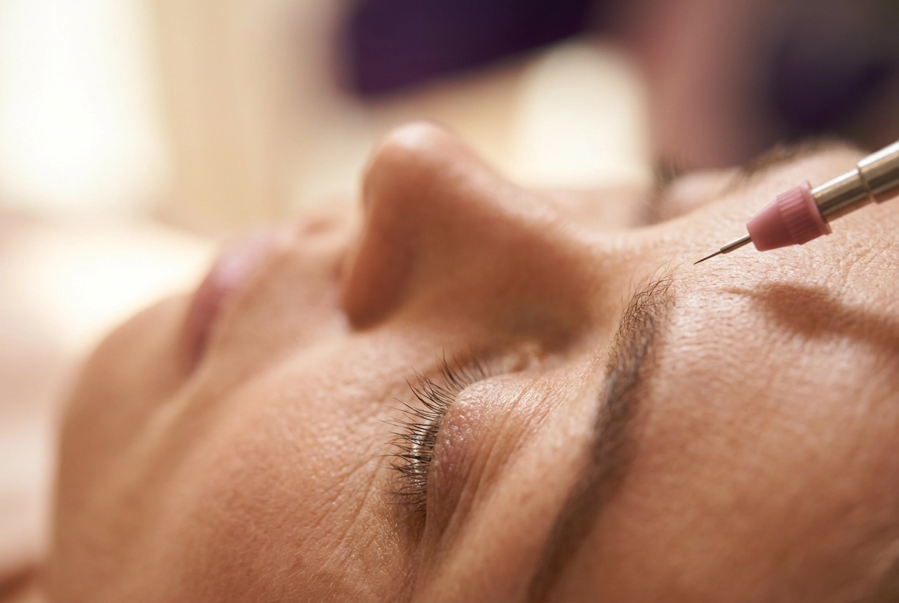 Professional header image for educational tutorial: Permanent Make-up in Düsseldorf: Ablauf, Haltbarkeit & wi...