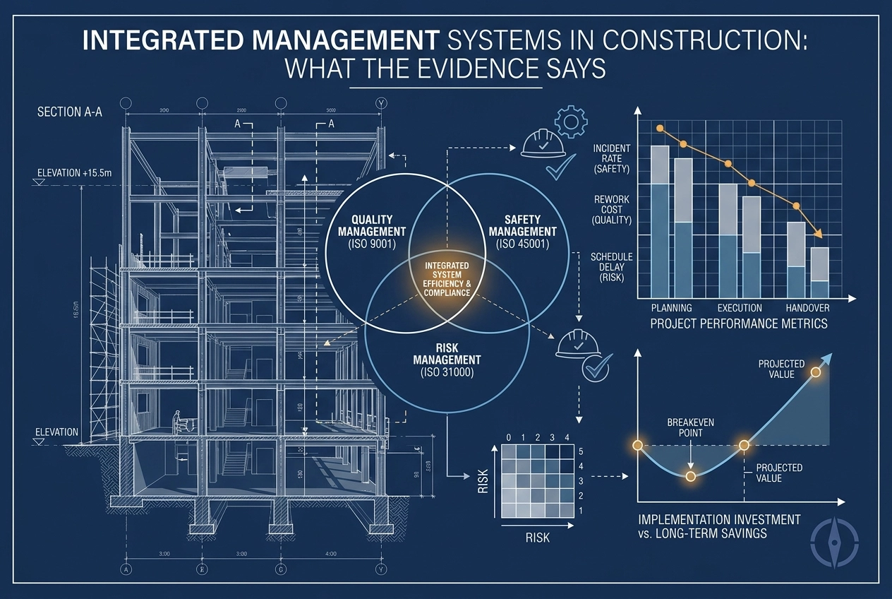 Professional header image for industry analysis: Integrated Management Systems in Construction: What the E...