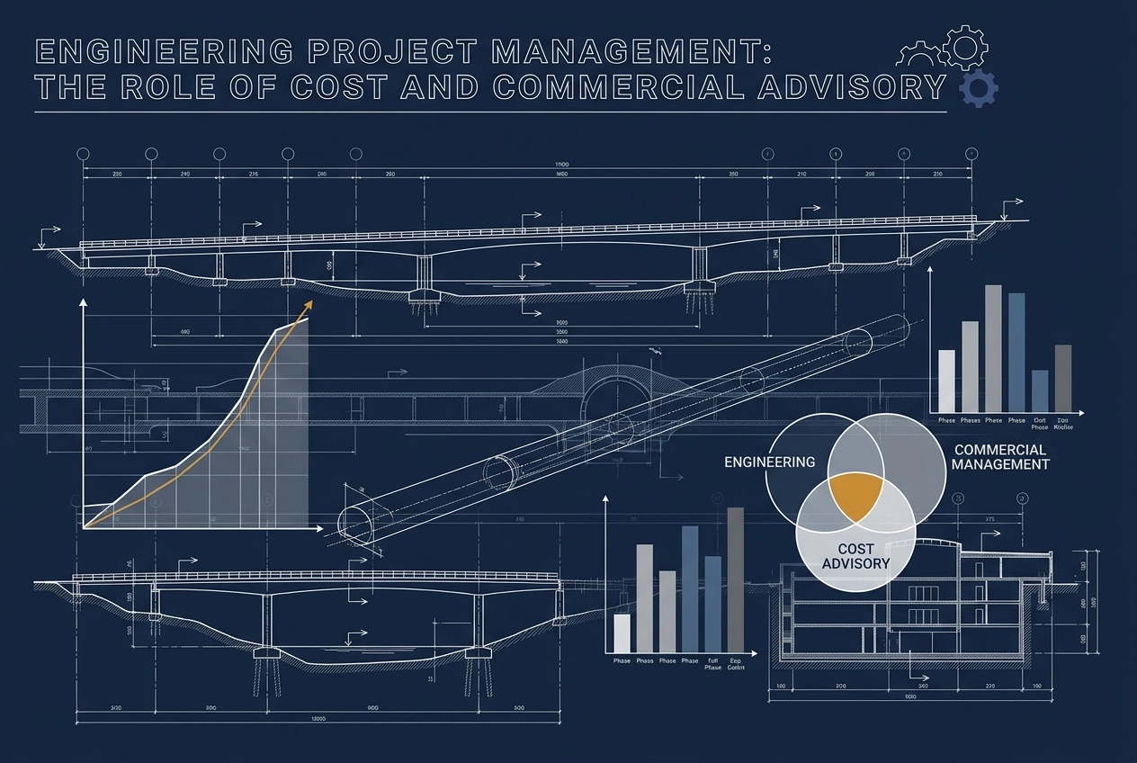 Professional header image for industry analysis: Engineering Project Management: The Role of Cost and Comm...