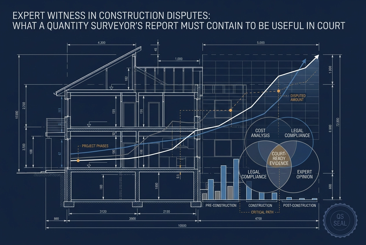 Professional header image for industry analysis: Expert Witness in Construction Disputes: What a Quantity ...