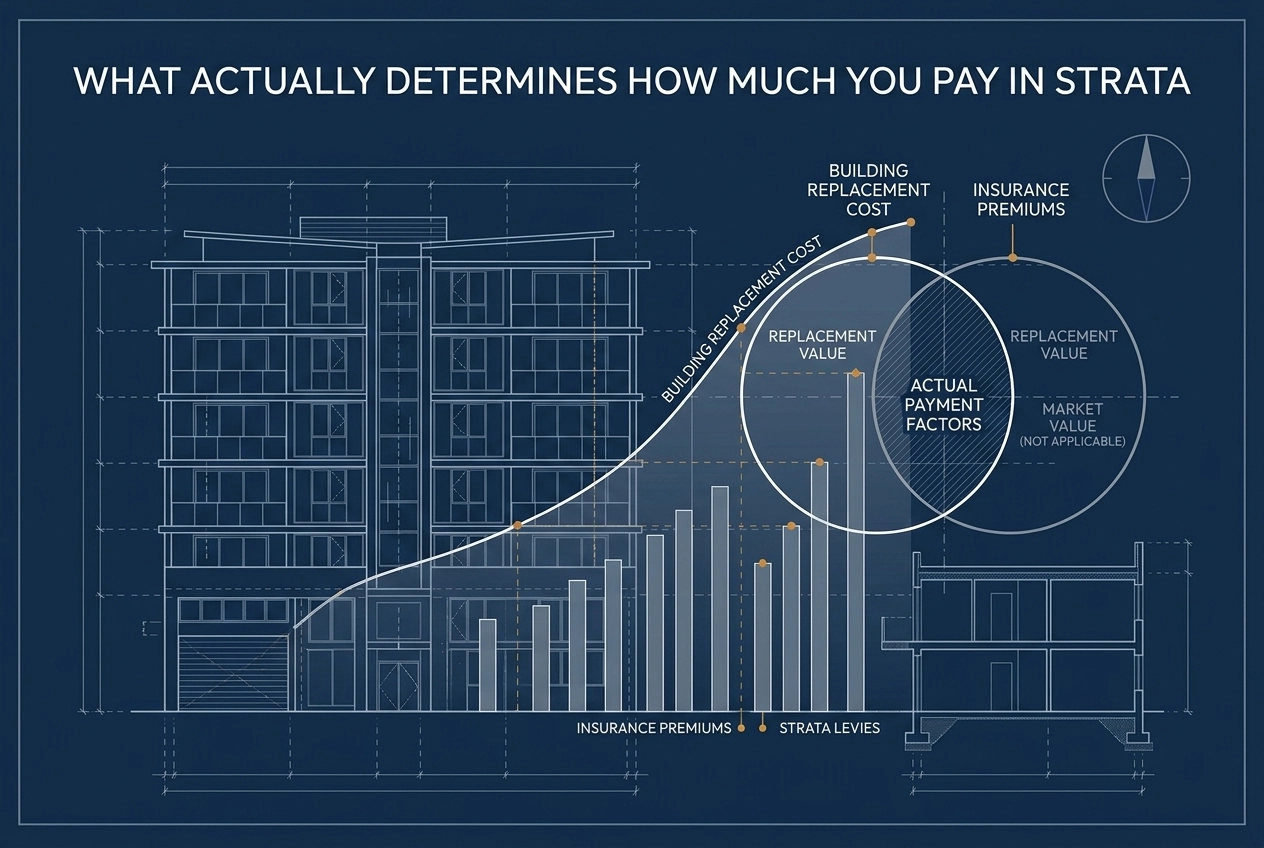 Professional header image for industry analysis: What Actually Determines How Much You Pay in Strata