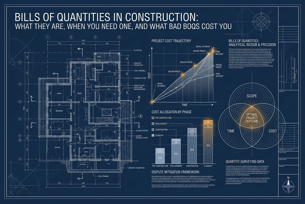 Professional header image for industry analysis: Bills of Quantities in Construction: What They Are, When ...
