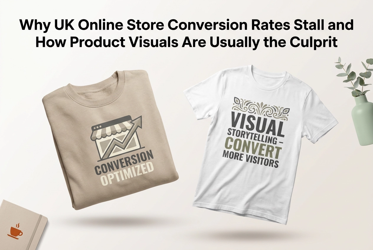Professional header image for list-based article: Why UK Online Store Conversion Rates Stall and How Produc...