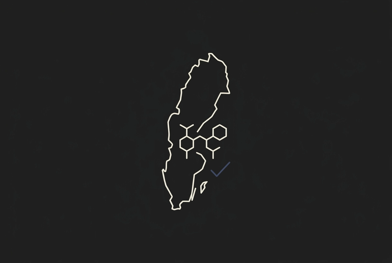 Professional header image for industry analysis: Peptider Sverige: Marknadsöversikt och Vad Svenska Forska...