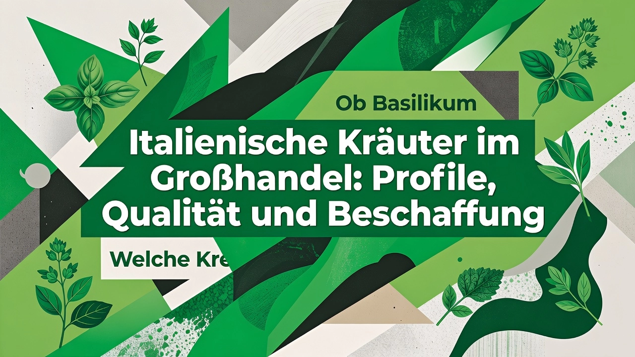 Italienische Kräuter im Großhandel: Profile, Qualität und Beschaffung - italienische kräuter Guide Professional header image for list-based article: Italienische Kräuter im Großhandel: Profile, Qualität und...