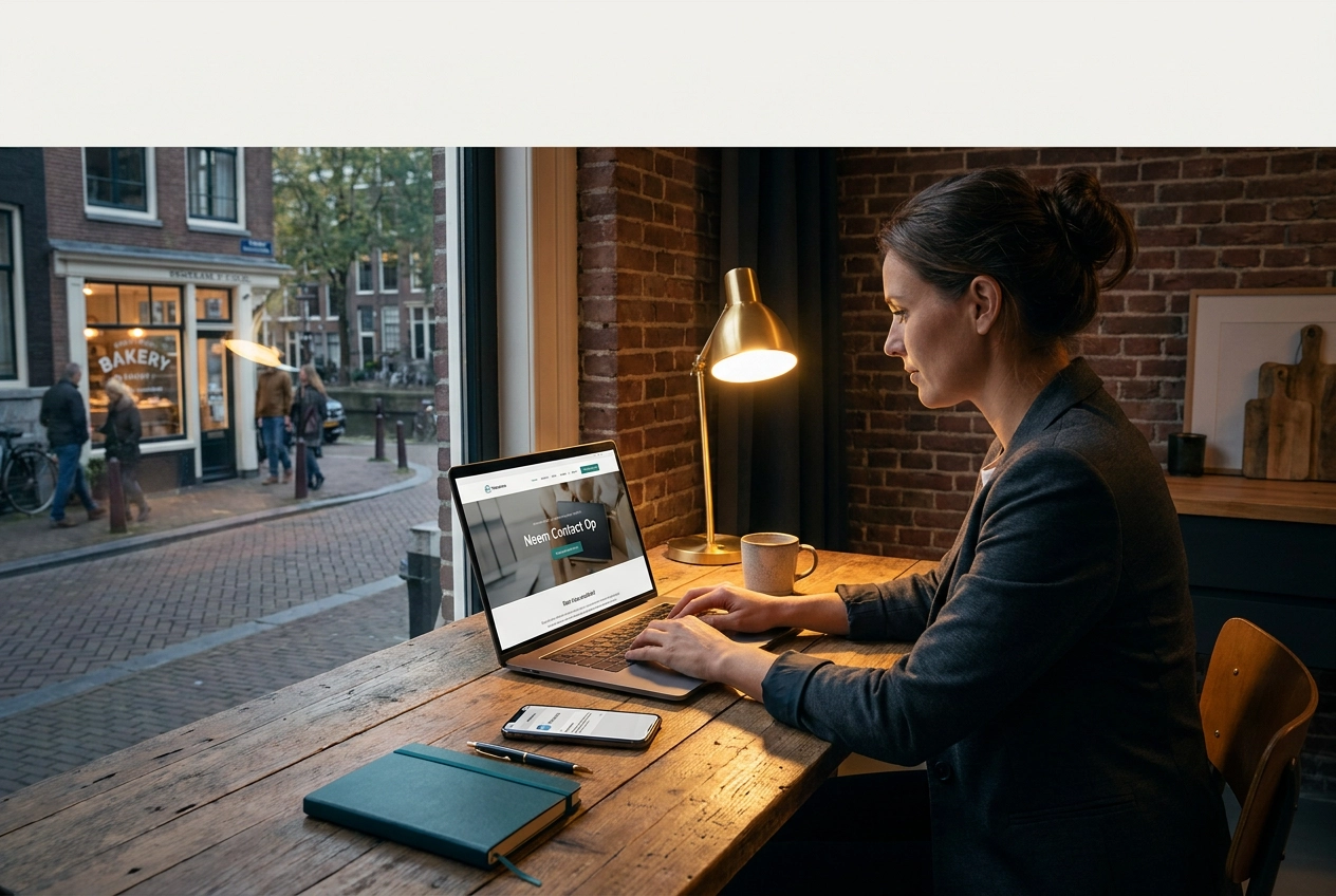 Professional header image for industry analysis: Professionele website laten maken: wat het echt betekent ...