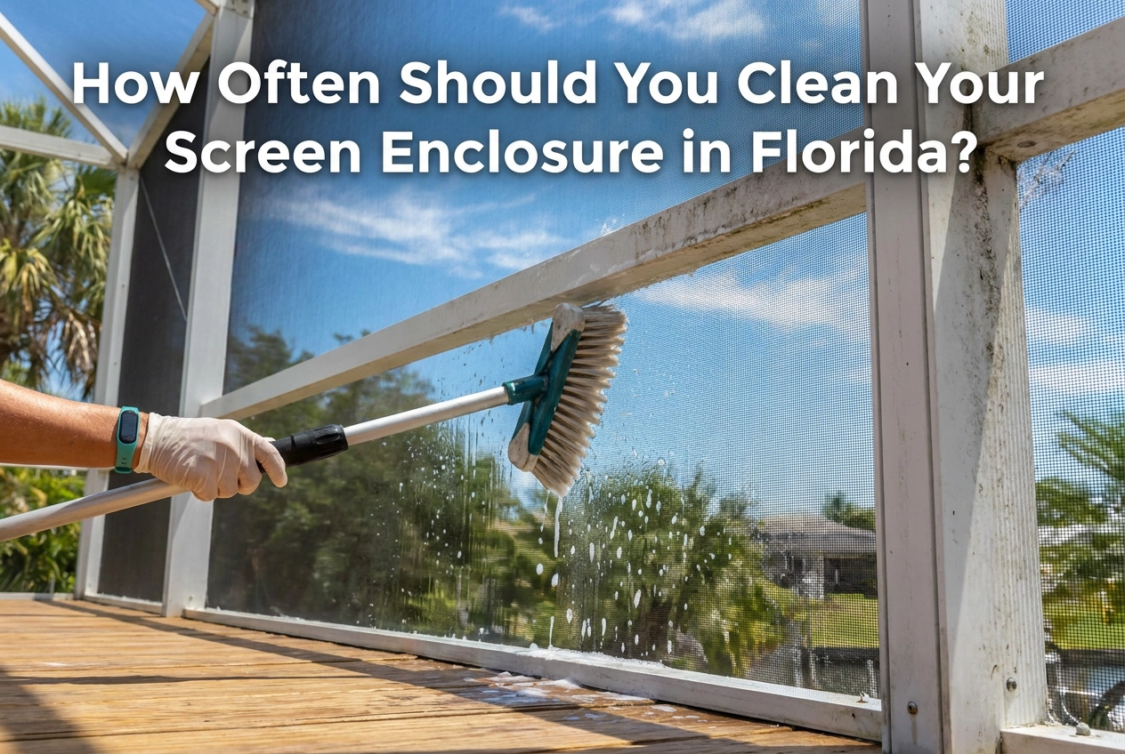 Professional header image for industry analysis: How Often Should You Clean Your Screen Enclosure in Florida?