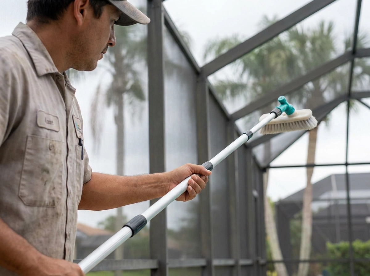 Pool Cage Cleaning in Melbourne and Brevard County from Seatown Window & Wash Pool Cage Cleaning in Melbourne and Brevard County from Seatown Window & Wash