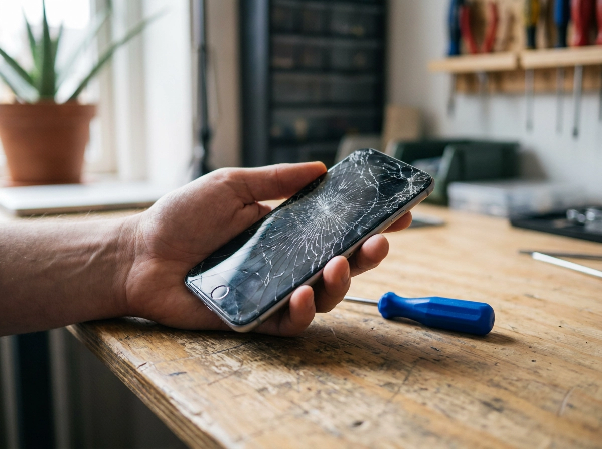 Cracked or shattered screen: usually the best case for repairing