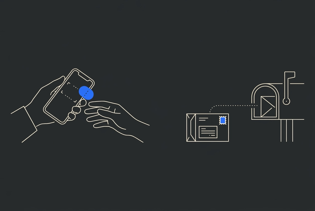Professional header image for comparison analysis: Handing your iPhone over in person vs posting it: what a ...