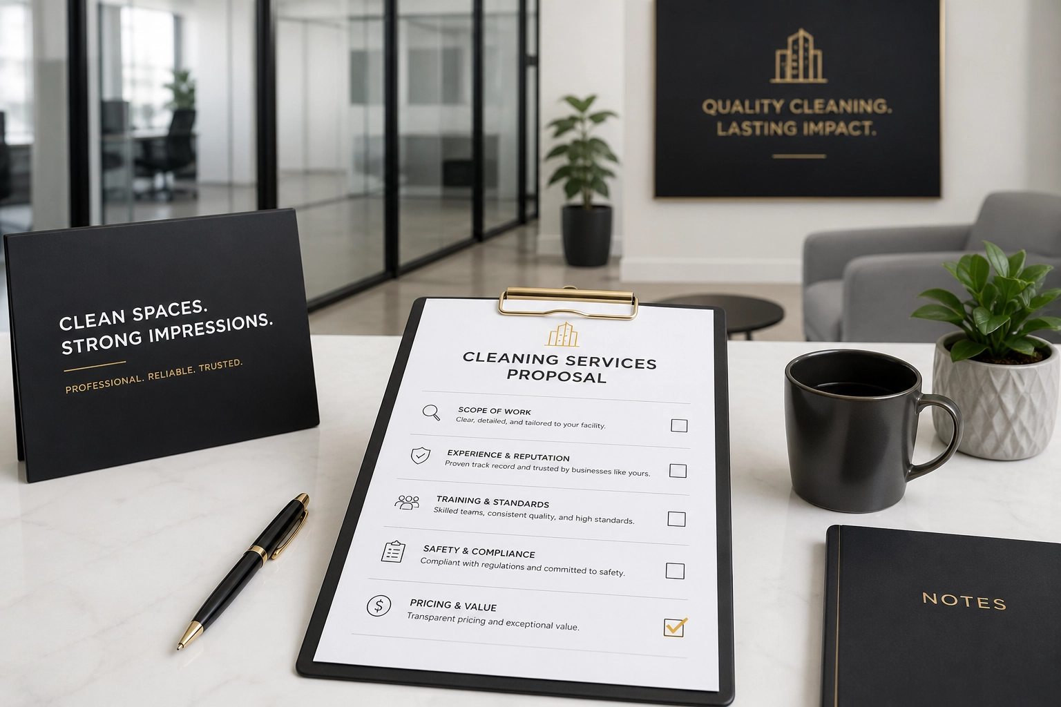 Professional header image for step-by-step guide: How to Evaluate a Commercial Cleaning Company Before Sign...