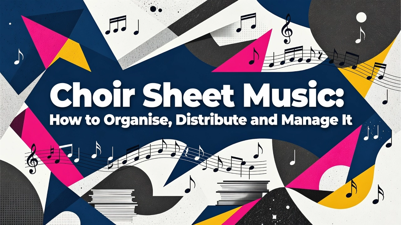 Professional header image for list-based article: Choir Sheet Music: How to Organise, Distribute and Manage It