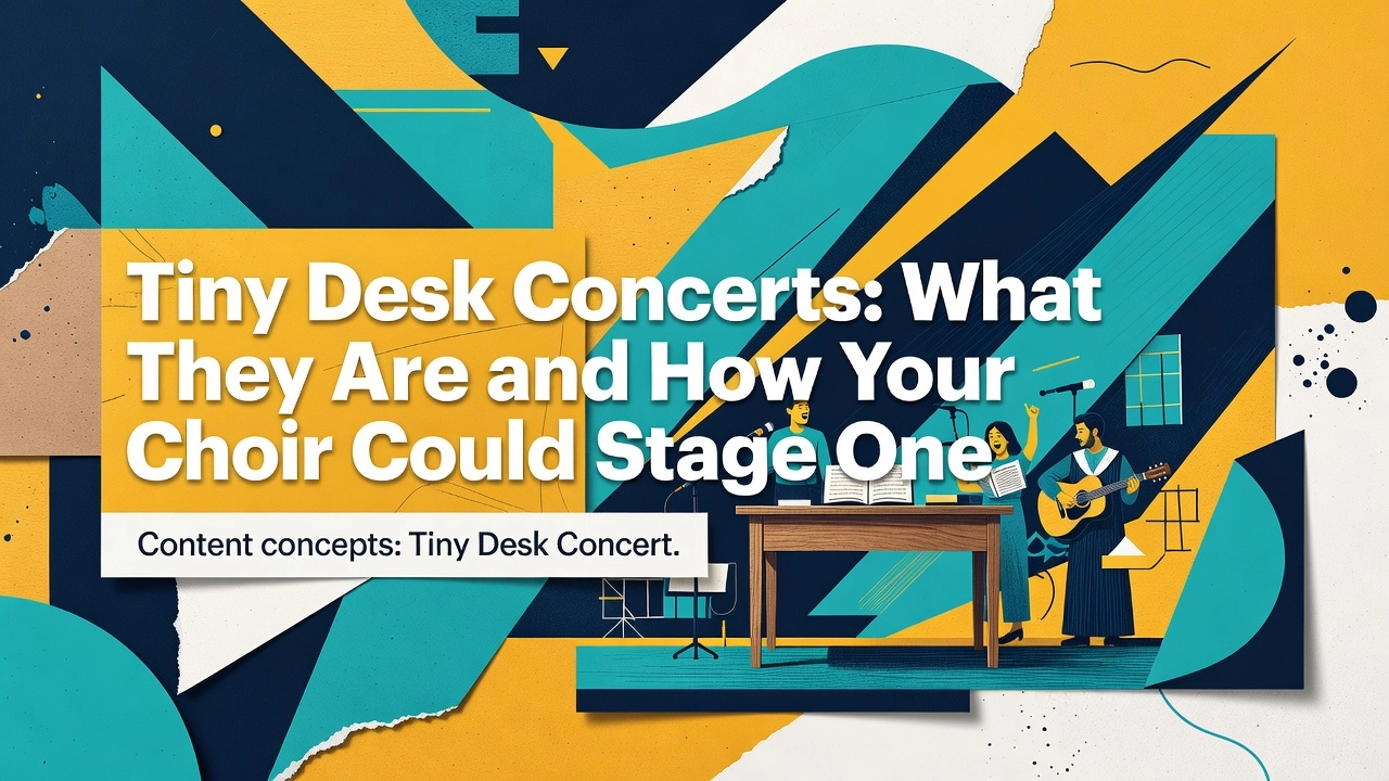 Professional header image for list-based article: Tiny Desk Concerts: What They Are and How Your Choir Coul...