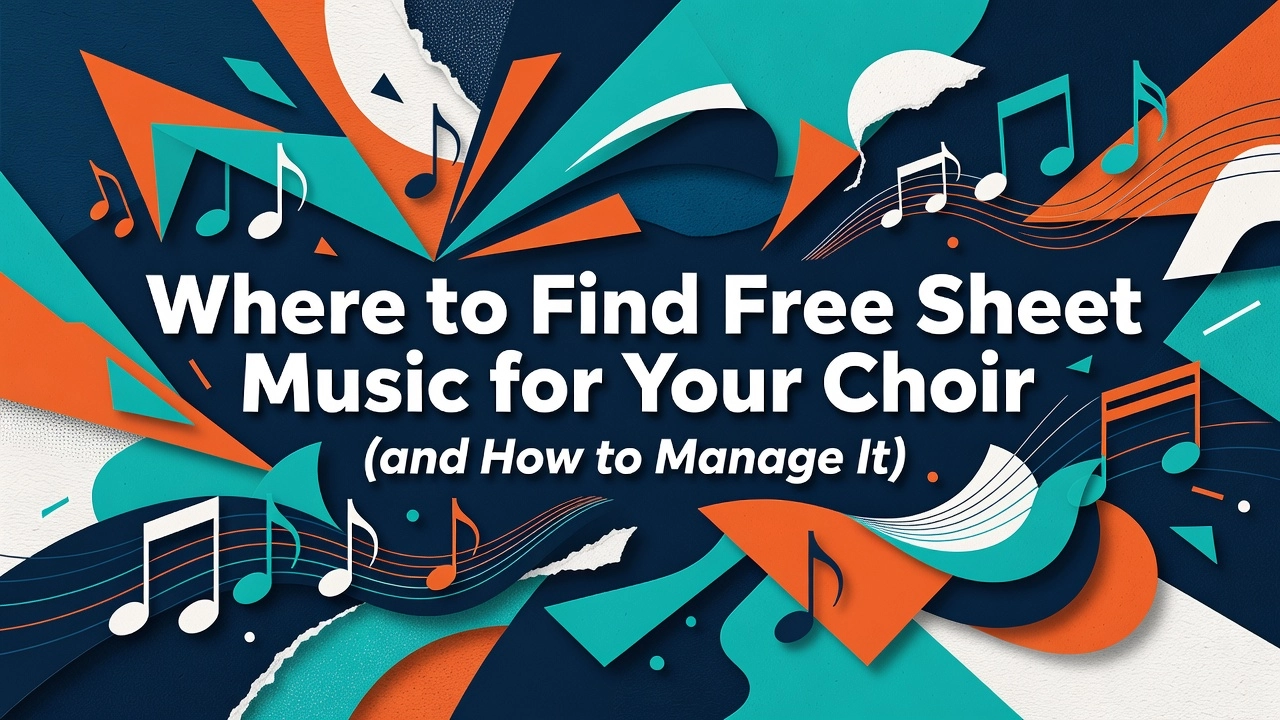 Professional header image for list-based article: Where to Find Free Sheet Music for Your Choir (and How to...
