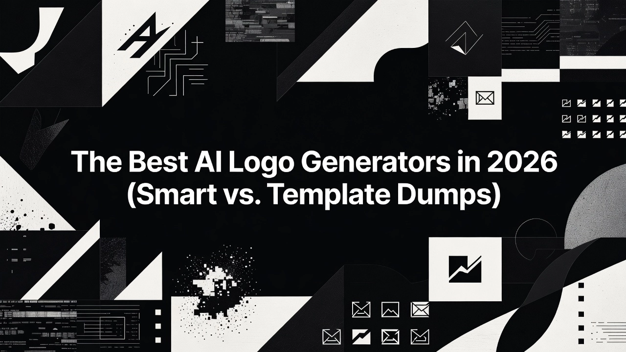 Professional header image for list-based article: The Best AI Logo Generators in 2026 (Smart vs. Template D...