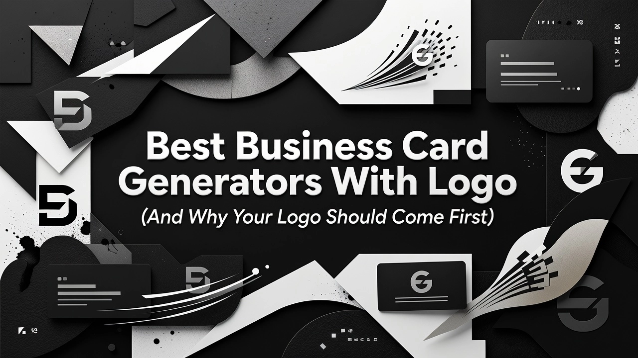 Professional header image for list-based article: Best Business Card Generators With Logo (And Why Your Log...