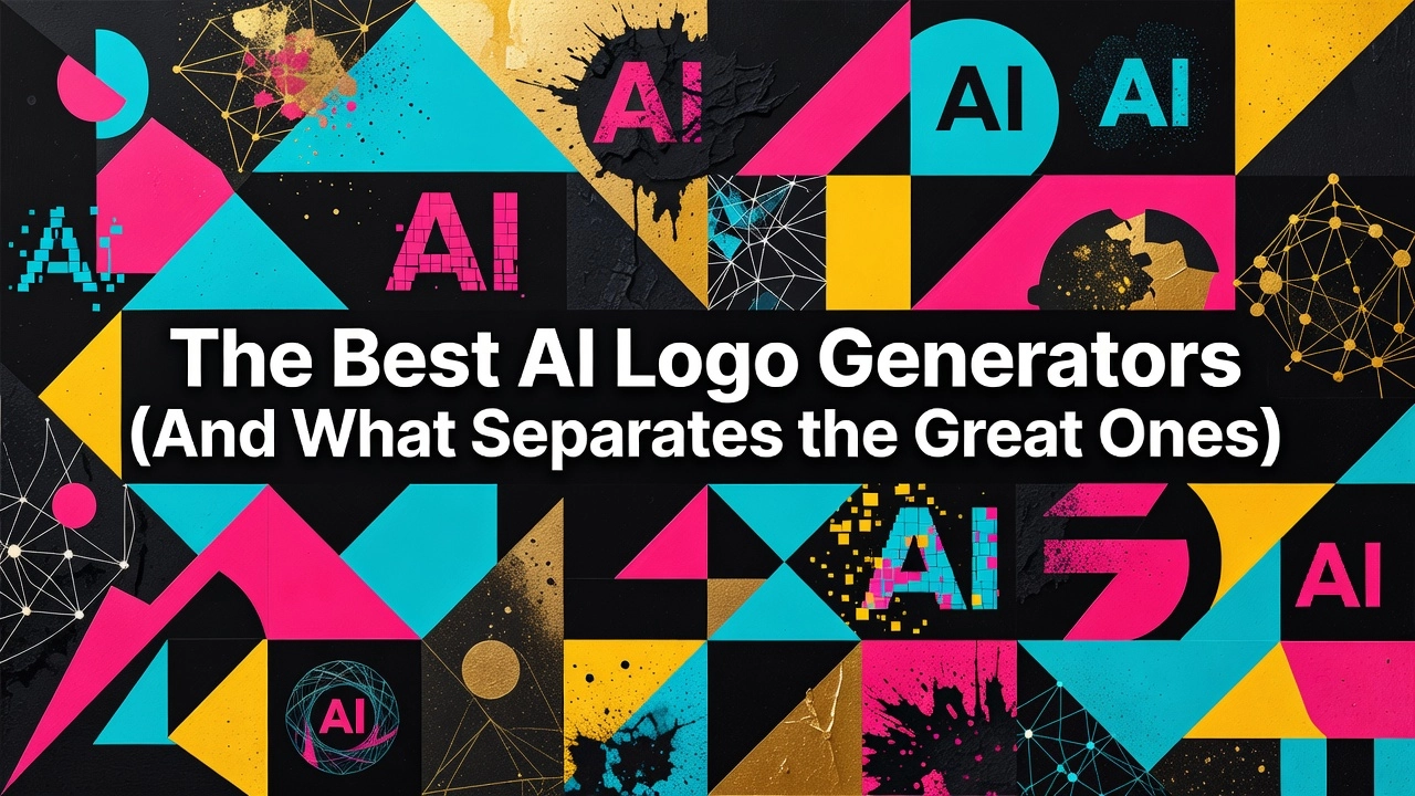 Professional header image for list-based article: The Best AI Logo Generators (And What Separates the Great...